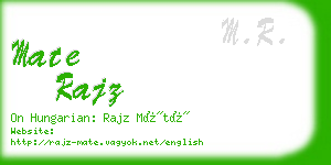 mate rajz business card